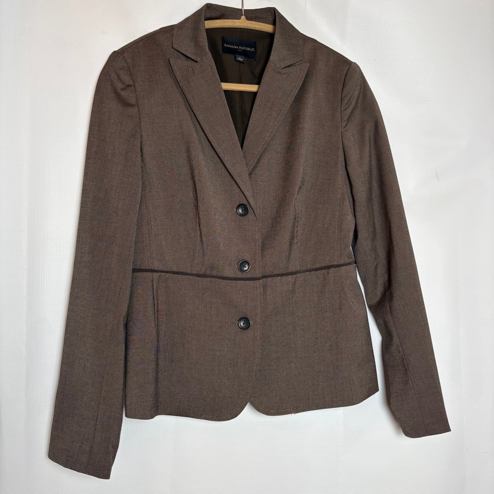 Banana Republic Women's Brown Blazer Jacket Size 6 Career executive‎ Workwear